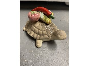 Hand Painted Porcelain Turtle Made In Brazil