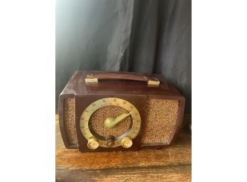 Vintage Zenith Brown AM/FM Radio 1950s- Untested