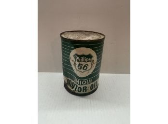 Damaged Phillips 66 Oil Can