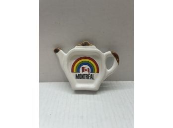 Vintage Montreal Souvenir Tea Bag Holder - A Quality Product Made In Japan