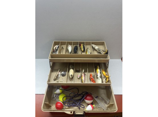 Fishing Tackle Box Full Of Lures, Etc