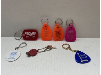 Lot Of Vintage Keychains, Taylor, TX Etc