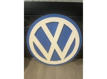 Wood VW Volkswagen Round Sign