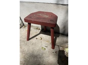 Vintage Red Stool
