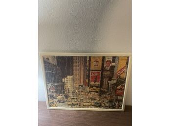 NYC Times Square Framed Puzzle Art