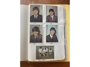 Binder Full Of Beatles Trading Cards- Glued On Paper