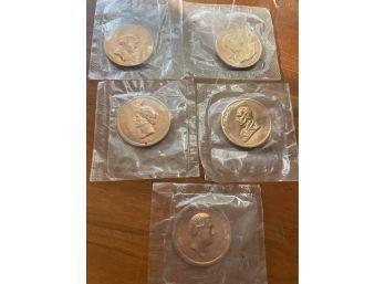 Lot Of 5 Peace And Friendship Medals