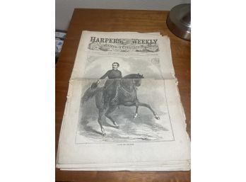 160 Year Old Newspaper- Harpers Weekly 1862- Extraordinary!