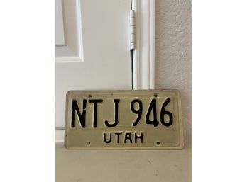 Vintage License Plate- Utah