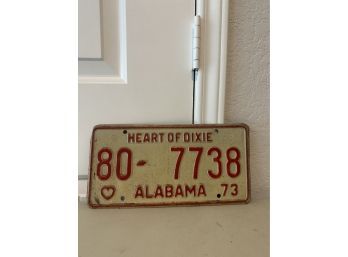 Vintage License Plate- 1973 Alabama