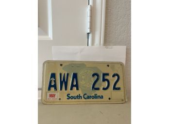 Vintage License Plate- South Carolina
