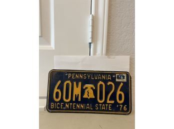 Vintage License Plate- 1976 Bicentennial Pennsylvania Plate
