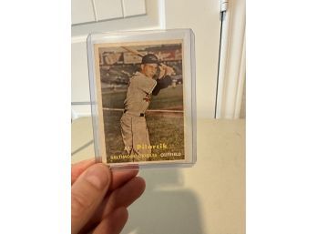 Original Topps 1957 Al Pilarcik Baseball Card