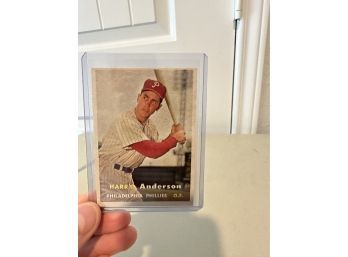 Original Topps 1957 Harry Anderson Baseball Card