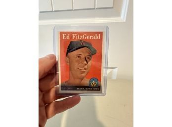 Original Topps 1958 Ed Fitzgerald Baseball Card