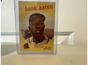 Original Topps 1959 Hank Aaron Baseball Card