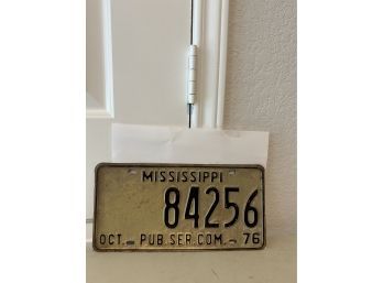 Vintage License Plate- 1976 Mississippi