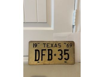 Vintage License Plate- 1969 Texas