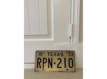 Vintage License Plate- 1973 Texas