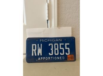 Vintage License Plate- Michigan