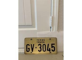 Vintage License Plate-Texas Truck