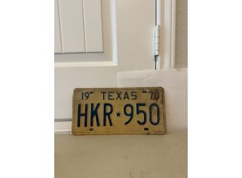 Vintage License Plate- 1970 Texas