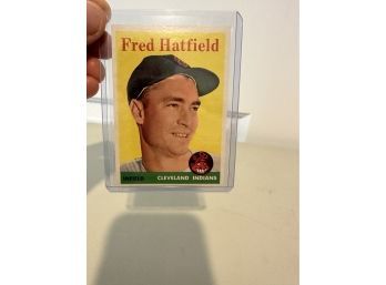 Original Topps 1958 Fred Hatfield Baseball Card