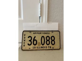 Vintage License Plate- 1978 Illinois