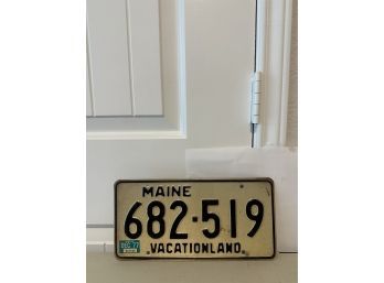 Vintage License Plate- 1977 Maine