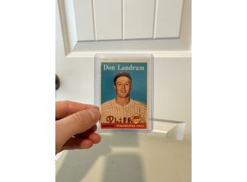 Original Topps 1958 Don Landrum Baseball Card