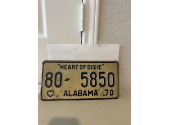 Vintage License Plate- 1970 Alabama