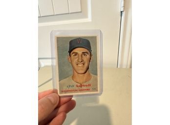 Original Topps 1957 Lyle Luttrell Baseball Card