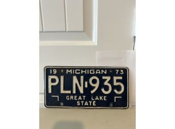 Vintage License Plate- 1973 Michigan