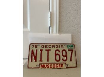 Vintage License Plate- 1976 Georgia