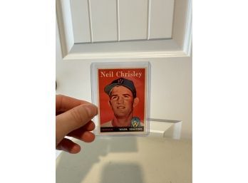 Original Topps 1958 Neil Chrisley Baseball Card