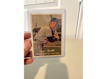 Original Topps 1957 Milt Graff Baseball Card