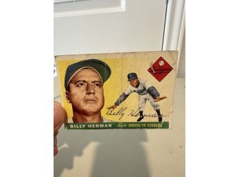 Original Topps 1955 Billy Herman Baseball Card