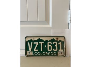 Vintage License Plate- Colorado