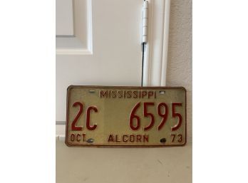 Vintage License Plate- 1973 Mississippi