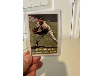 Original Topps 1957 Juan Pizarro Baseball Card