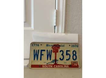 Vintage License Plate- 1978 South Carolina Bicentennial