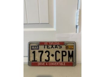 Vintage License Plate-Texas