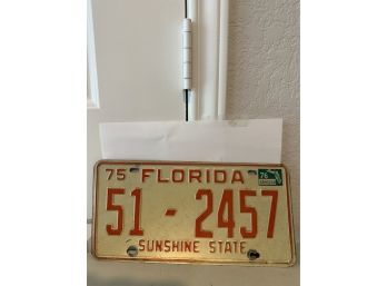 Vintage License Plate- 1975 Florida