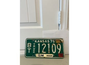 Vintage License Plate-1978 Kansas Truck