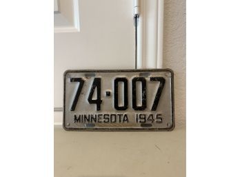 Vintage License Plate- 1945 Minnesota