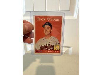 Original Topps 1958 Jack Urban Baseball Card