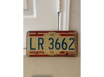 Vintage License Plate- 1776-1996 Illinois