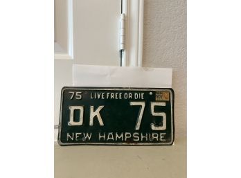 Vintage License Plate- 1975 New Hampshire