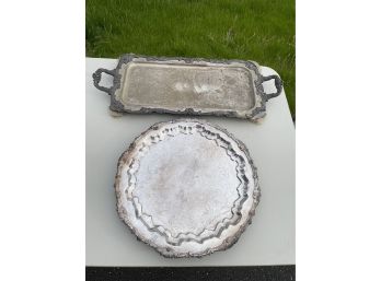 Two Silver-plate Trays - Regency Silver Plate