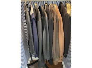 Eight Mens Jackets/Coats - Size Large - Kenneth Cole, Hugo Boss, Leather, Etc.